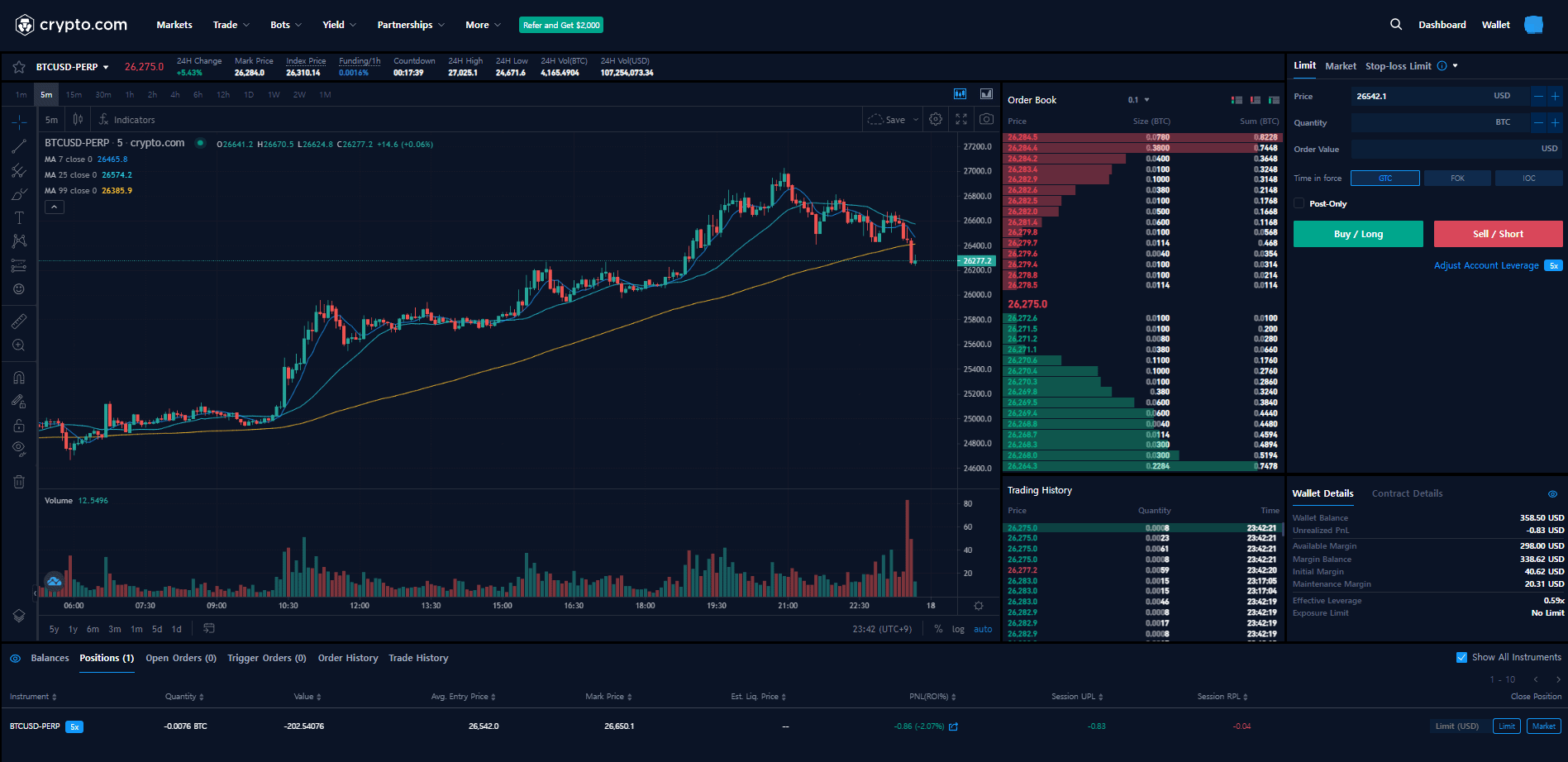 크립토닷컴 선물 거래 방법 가이드북 | 레버리지